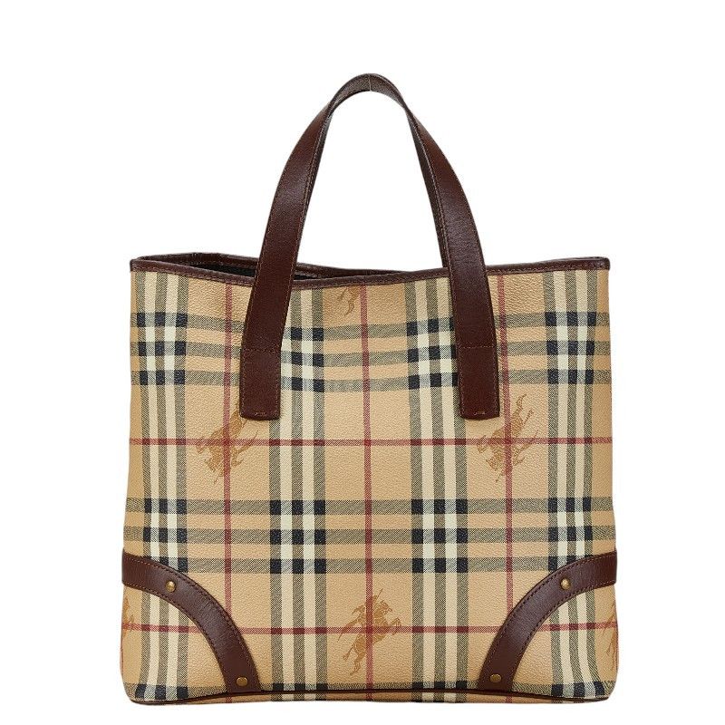 Burberry Burberry Burberry Nova Check Shadow Horse Tote Bag Canvas Tote Bag in Great Condition Size ONE SIZE - 3 Thumbnail