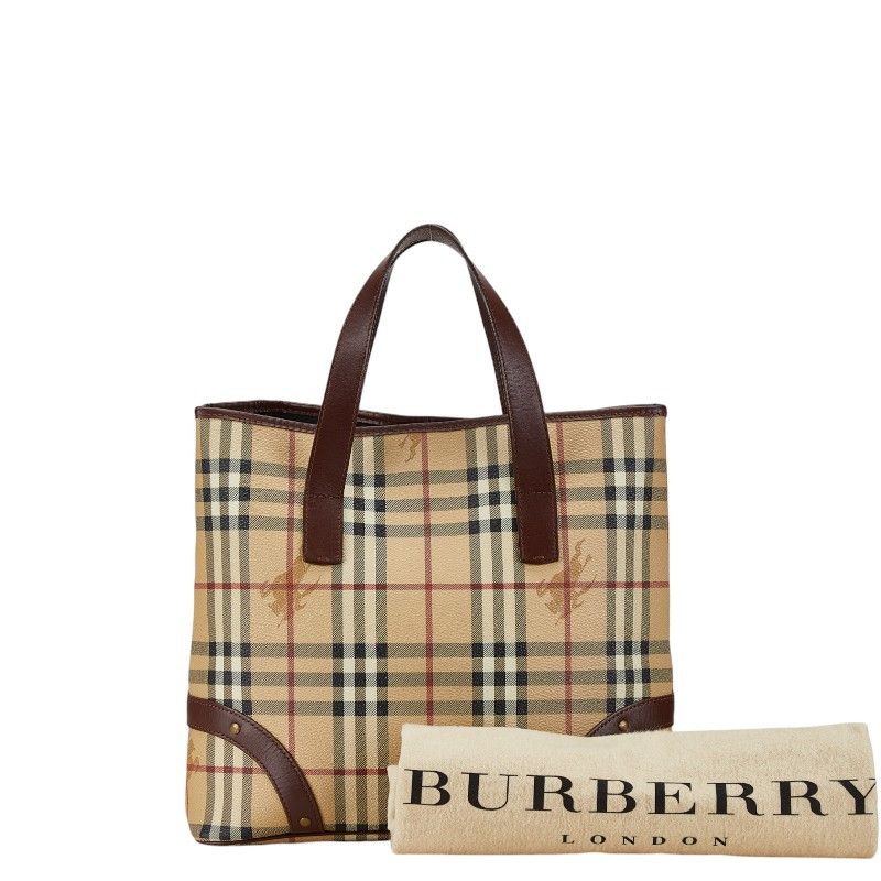Burberry Burberry Burberry Nova Check Shadow Horse Tote Bag Canvas Tote Bag in Great Condition Size ONE SIZE - 9 Thumbnail