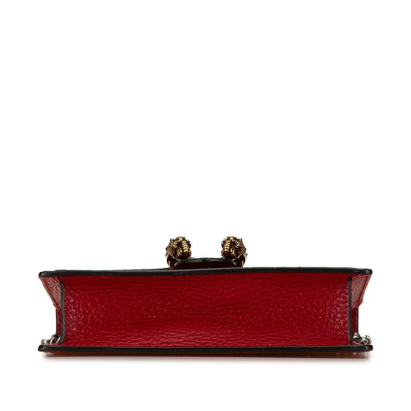 Gucci Gucci Gucci Dionysus Red Leather Chain Shoulder Bag Leather Crossbody Bag 476432 in Very Good Condition Size ONE SIZE - 3 Thumbnail