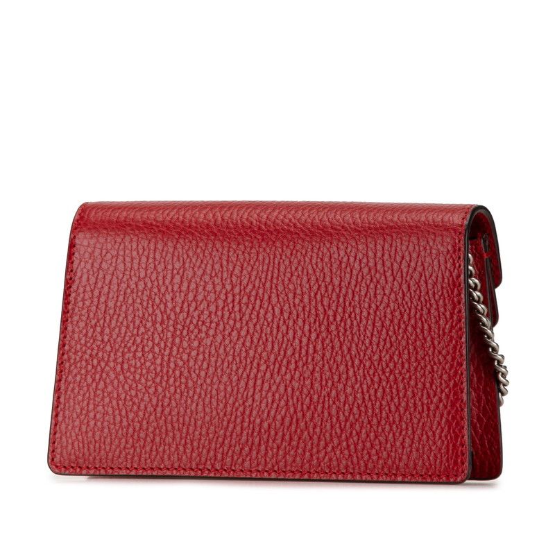 Gucci Gucci Gucci Dionysus Red Leather Chain Shoulder Bag Leather Crossbody Bag 476432 in Very Good Condition Size ONE SIZE - 2 Thumbnail