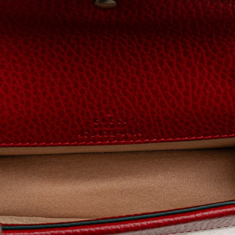 Gucci Gucci Gucci Dionysus Red Leather Chain Shoulder Bag Leather Crossbody Bag 476432 in Very Good Condition Size ONE SIZE - 4 Thumbnail