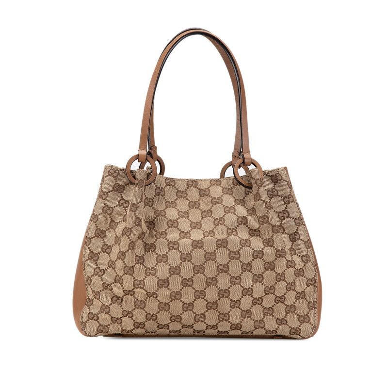 Gucci Gucci Gucci GG Canvas Leather Handbag 101919 Canvas Handbag 101919 in Very Good Condition Size ONE SIZE - 3 Thumbnail