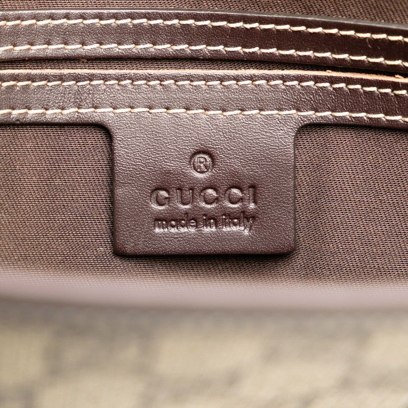 Gucci Gucci Gucci GG Supreme Shoulder Bag Beige Brown PVC Leather Canvas Crossbody Bag 223666 in Very Good Condition Size ONE SIZE - 6 Thumbnail