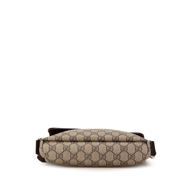 Gucci Gucci Gucci GG Supreme Shoulder Bag Beige Brown PVC Leather Canvas Crossbody Bag 223666 in Very Good Condition Size ONE SIZE - 4 Thumbnail