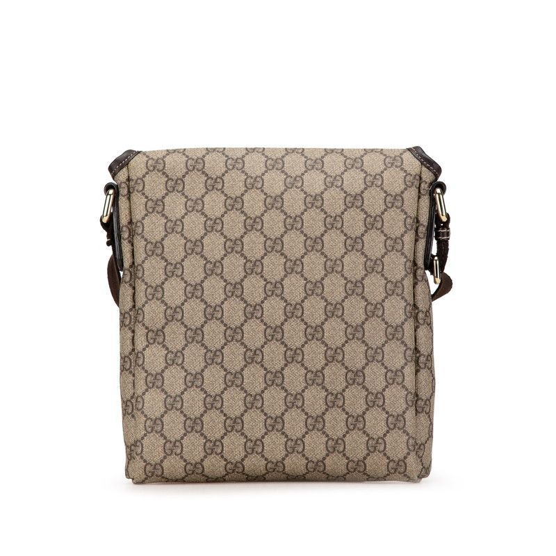 Gucci Gucci Gucci GG Supreme Shoulder Bag Beige Brown PVC Leather Canvas Crossbody Bag 223666 in Very Good Condition Size ONE SIZE - 3 Thumbnail