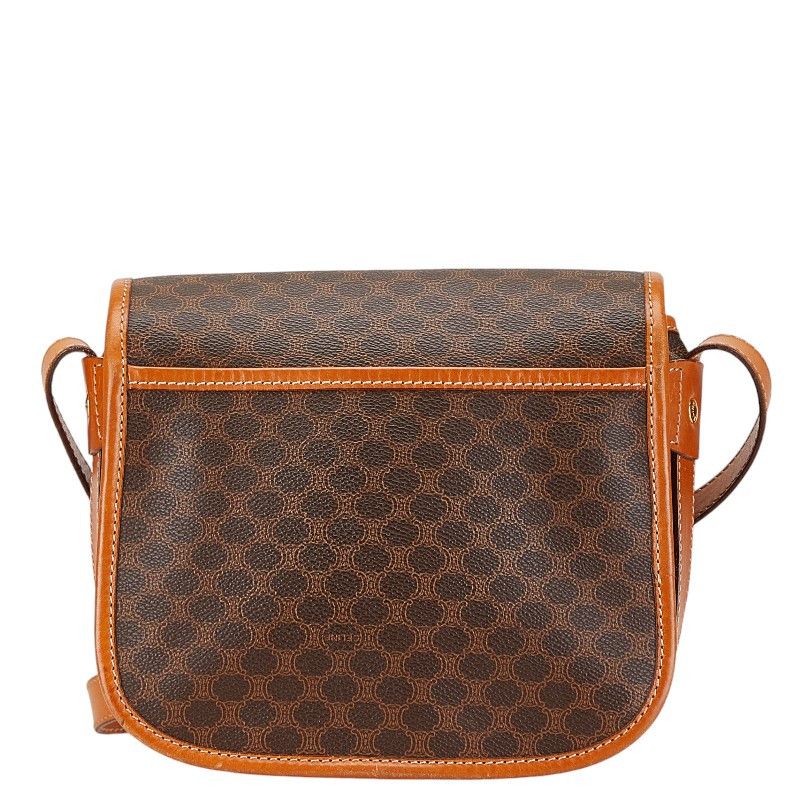 Celine Celine Celine Macadam Brown PVC Leather Shoulder Bag Canvas Crossbody Bag in Very Good Condition Size ONE SIZE - 3 Thumbnail