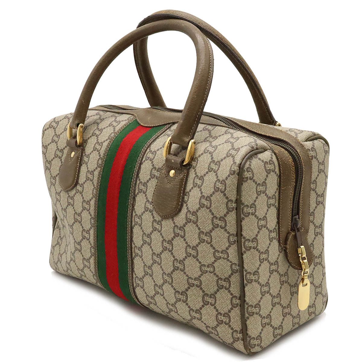 Gucci Gucci Gucci GG Plus Sherry Line Mini Boston Handbag Canvas Handbag in Very Good Condition Size ONE SIZE - 2 Thumbnail