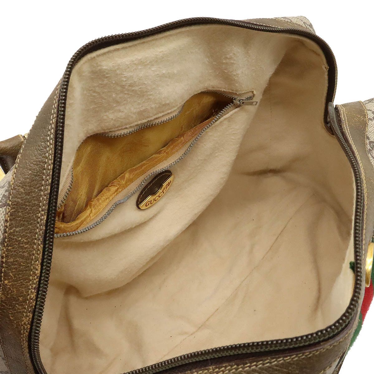 Gucci Gucci Gucci GG Plus Sherry Line Mini Boston Handbag Canvas Handbag in Very Good Condition Size ONE SIZE - 5 Thumbnail