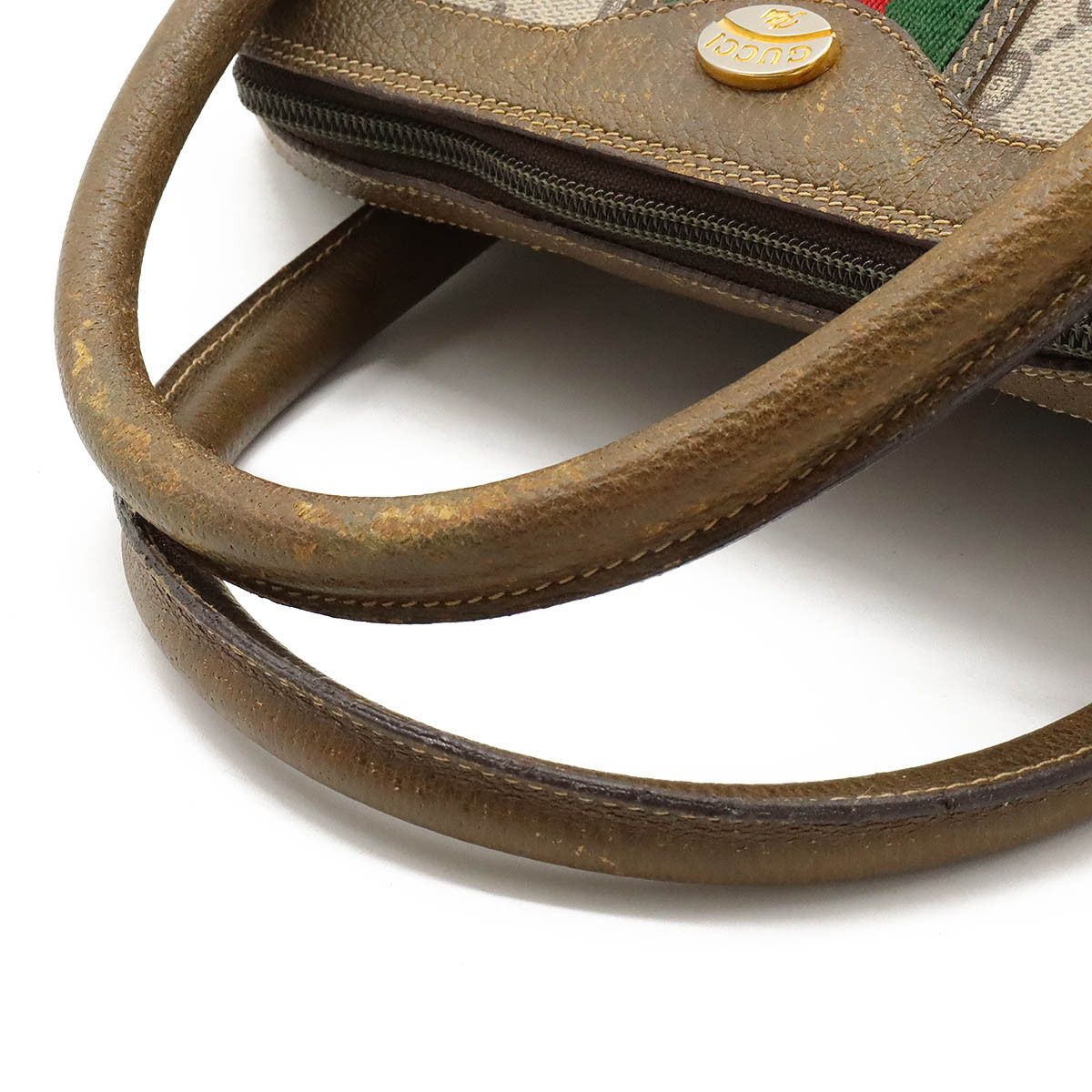 Gucci Gucci Gucci GG Plus Sherry Line Mini Boston Handbag Canvas Handbag in Very Good Condition Size ONE SIZE - 4 Thumbnail