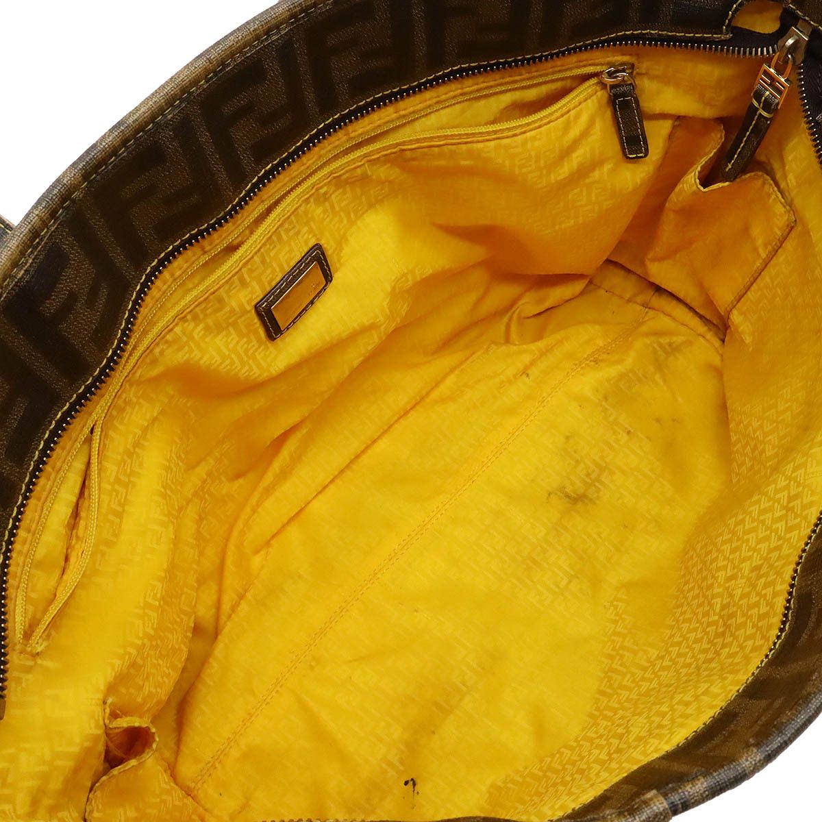 Fendi Fendi Fendi Zucca Pattern Tote Bag PVC/Leather Canvas Tote Bag 8BH198 in Very Good Condition Size ONE SIZE - 5 Thumbnail