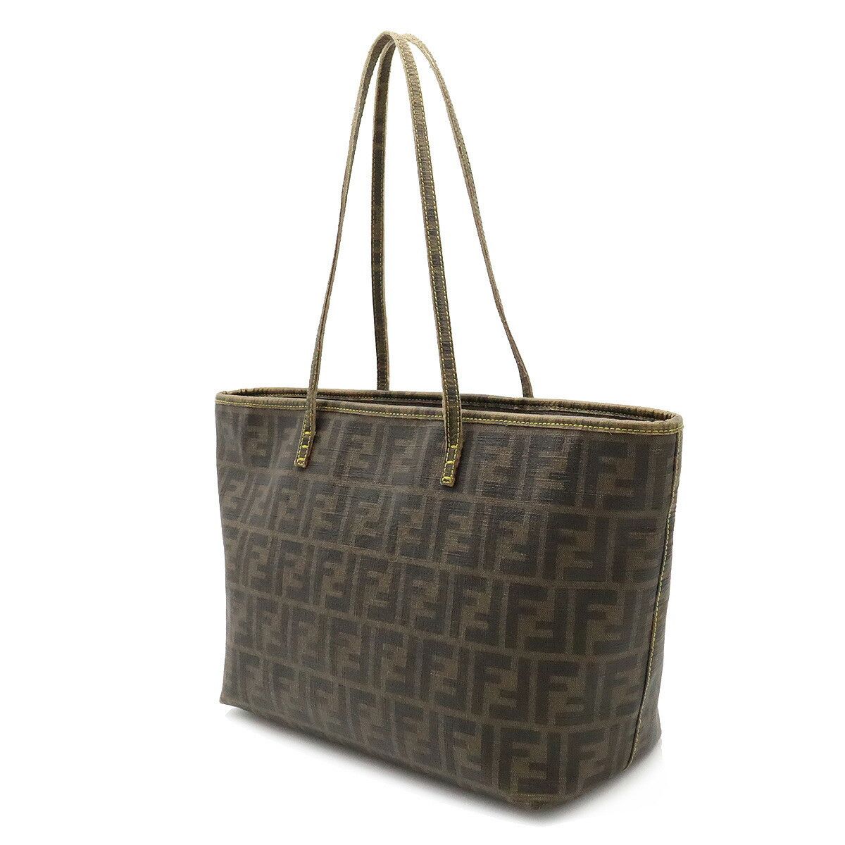 Fendi Fendi Fendi Zucca Pattern Tote Bag PVC/Leather Canvas Tote Bag 8BH198 in Very Good Condition Size ONE SIZE - 2 Thumbnail
