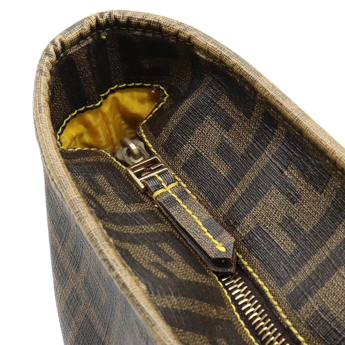 Fendi Fendi Fendi Zucca Pattern Tote Bag PVC/Leather Canvas Tote Bag 8BH198 in Very Good Condition Size ONE SIZE - 7 Thumbnail