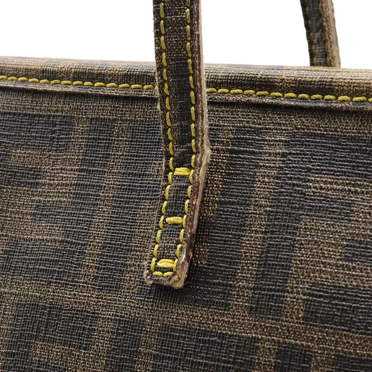 Fendi Fendi Fendi Zucca Pattern Tote Bag PVC/Leather Canvas Tote Bag 8BH198 in Very Good Condition Size ONE SIZE - 8 Thumbnail