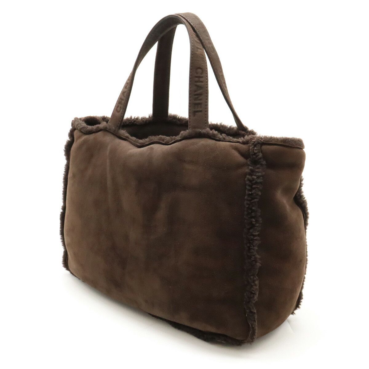 Chanel Chanel Chanel Suede Tote Bag Dark Brown Leather Tote Bag in Good Condition Size ONE SIZE - 2 Thumbnail