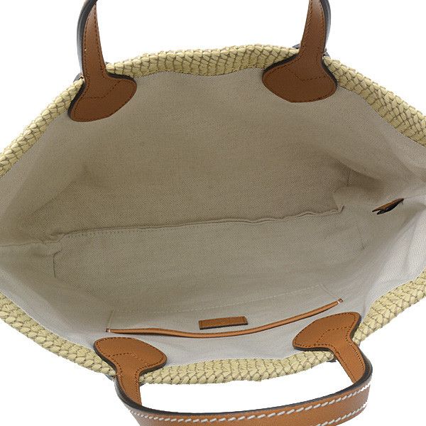Gucci Gucci Gucci Patch Small Tote Bag Brown Natural Material Tote Bag 779671 in Great Condition Size ONE SIZE - 5 Thumbnail