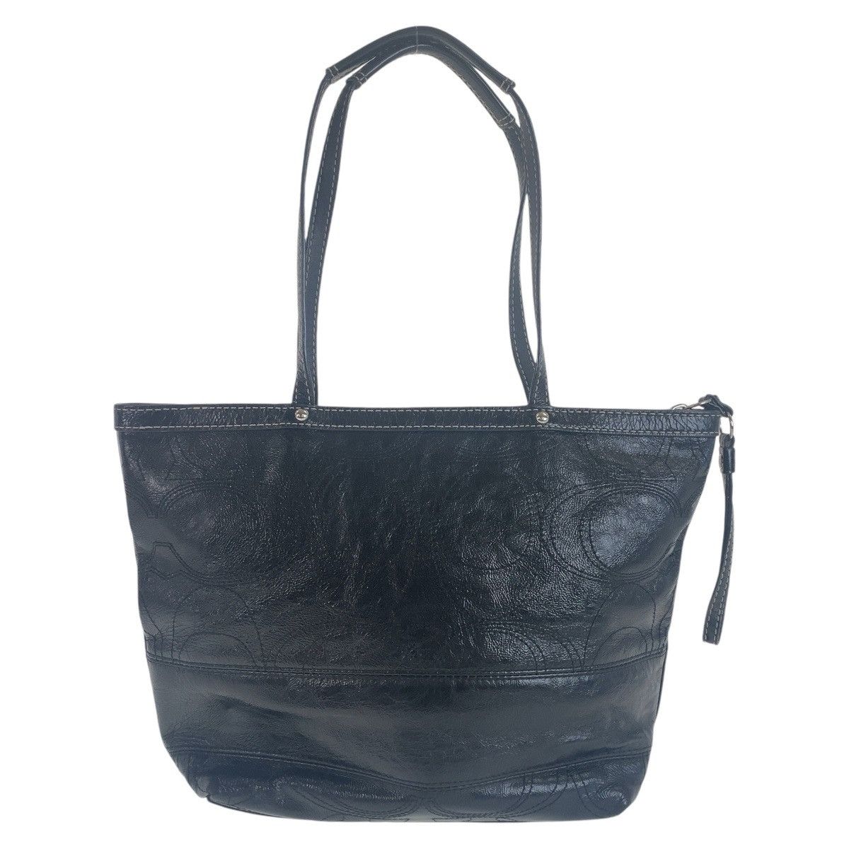 Coach Coach Coach Leather Big Signature Tote Bag Leather Tote Bag in Very Good Condition Size ONE SIZE - 2 Thumbnail
