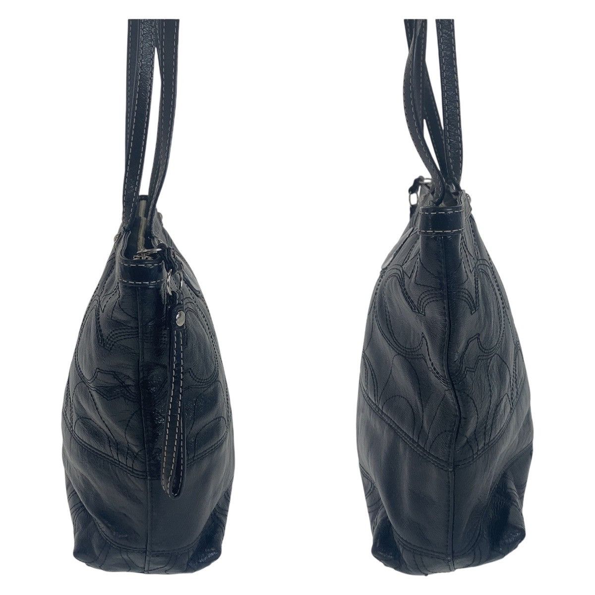 Coach Coach Coach Leather Big Signature Tote Bag Leather Tote Bag in Very Good Condition Size ONE SIZE - 5 Thumbnail