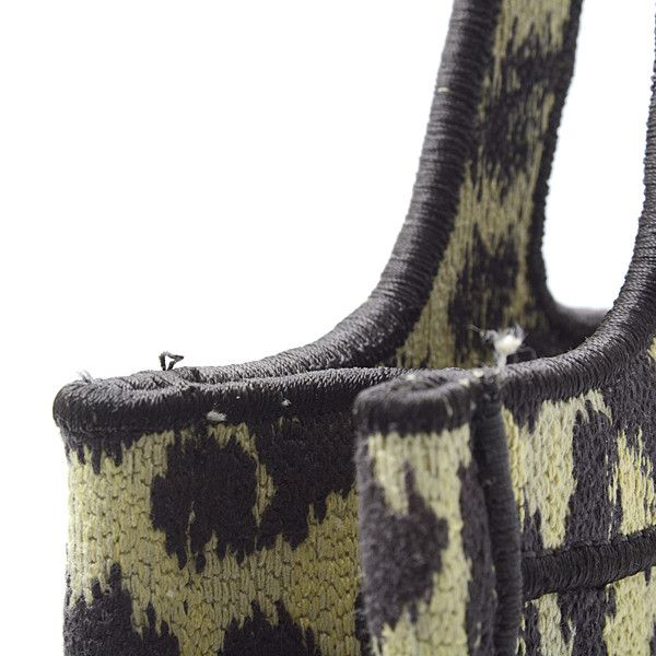 Dior Dior Christian Dior Mini Book Tote Canvas Leopard Canvas Handbag 75443 in Great Condition Size ONE SIZE - 6 Thumbnail