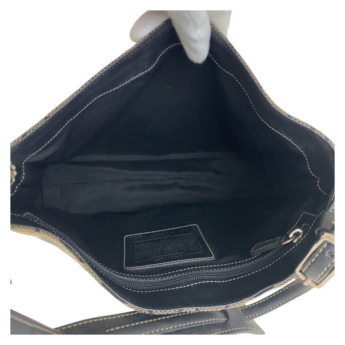 Coach Coach Coach Signature Canvas Leather Shoulder Bag Canvas Crossbody Bag in Very Good Condition Size ONE SIZE - 3 Thumbnail