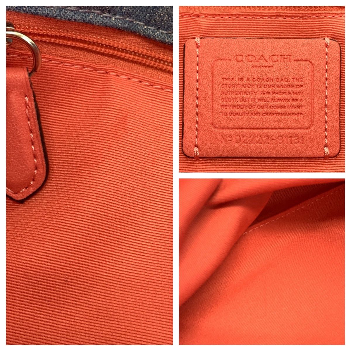 Coach Coach Coach Cotton Denim Horse and Carriage Tote Bag Denim Tote Bag 408579 in Very Good Condition Size ONE SIZE - 9 Thumbnail