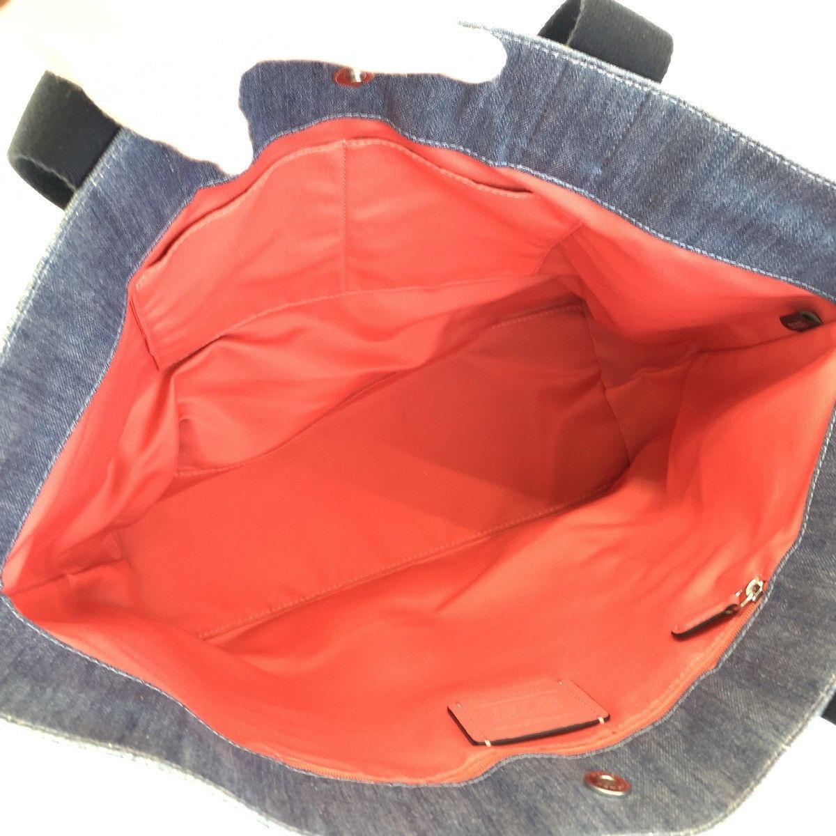 Coach Coach Coach Cotton Denim Horse and Carriage Tote Bag Denim Tote Bag 408579 in Very Good Condition Size ONE SIZE - 3 Thumbnail