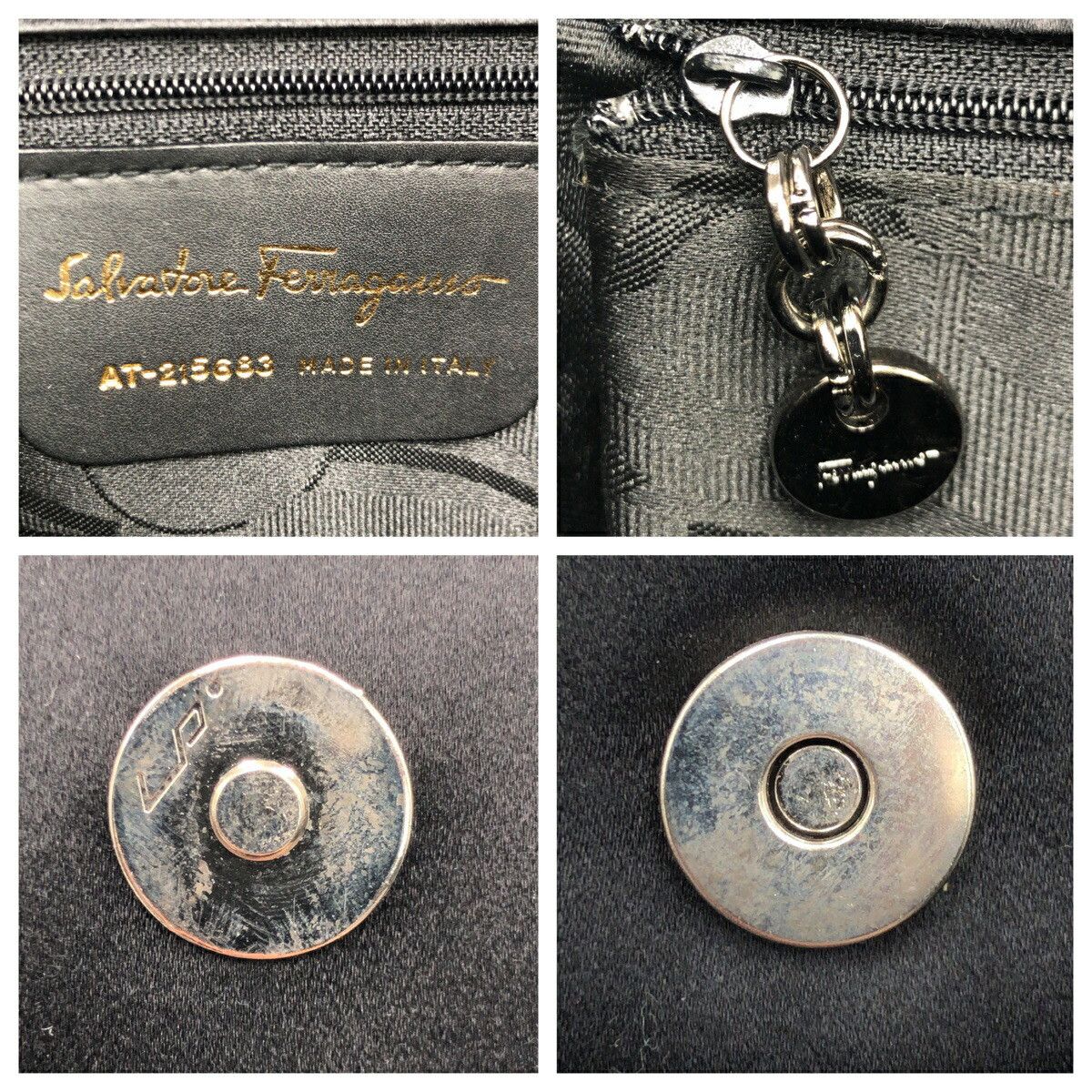 Salvatore Ferragamo Salvatore Ferragamo Salvatore Ferragamo Vara Rhinestone Satin Crossbody Canvas Crossbody Bag in Very Good Condition Size ONE SIZE - 7 Thumbnail