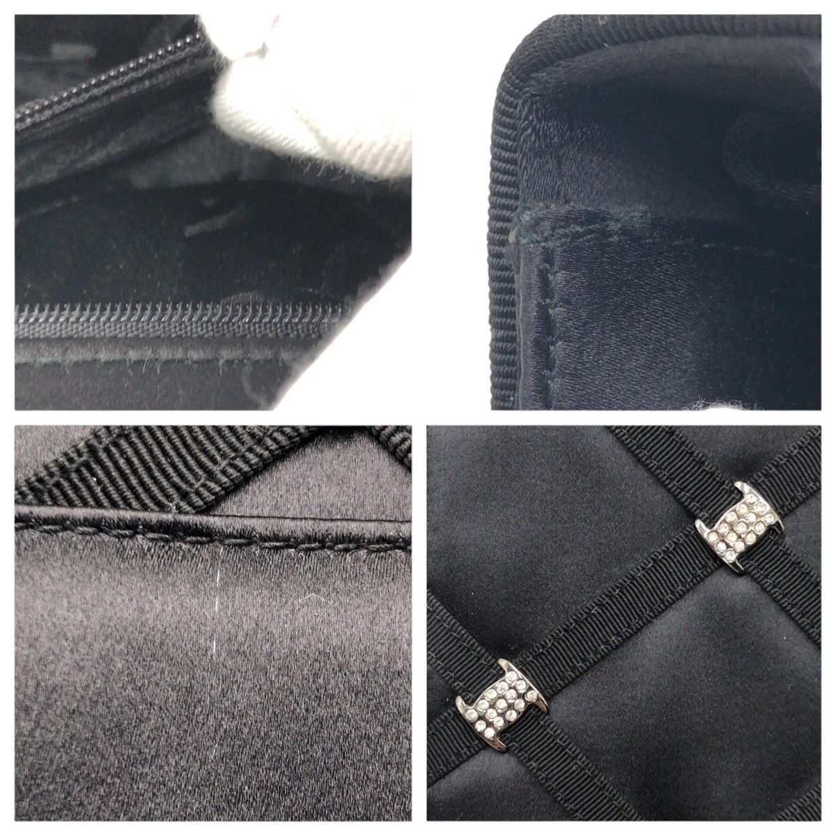 Salvatore Ferragamo Salvatore Ferragamo Salvatore Ferragamo Vara Rhinestone Satin Crossbody Canvas Crossbody Bag in Very Good Condition Size ONE SIZE - 6 Thumbnail