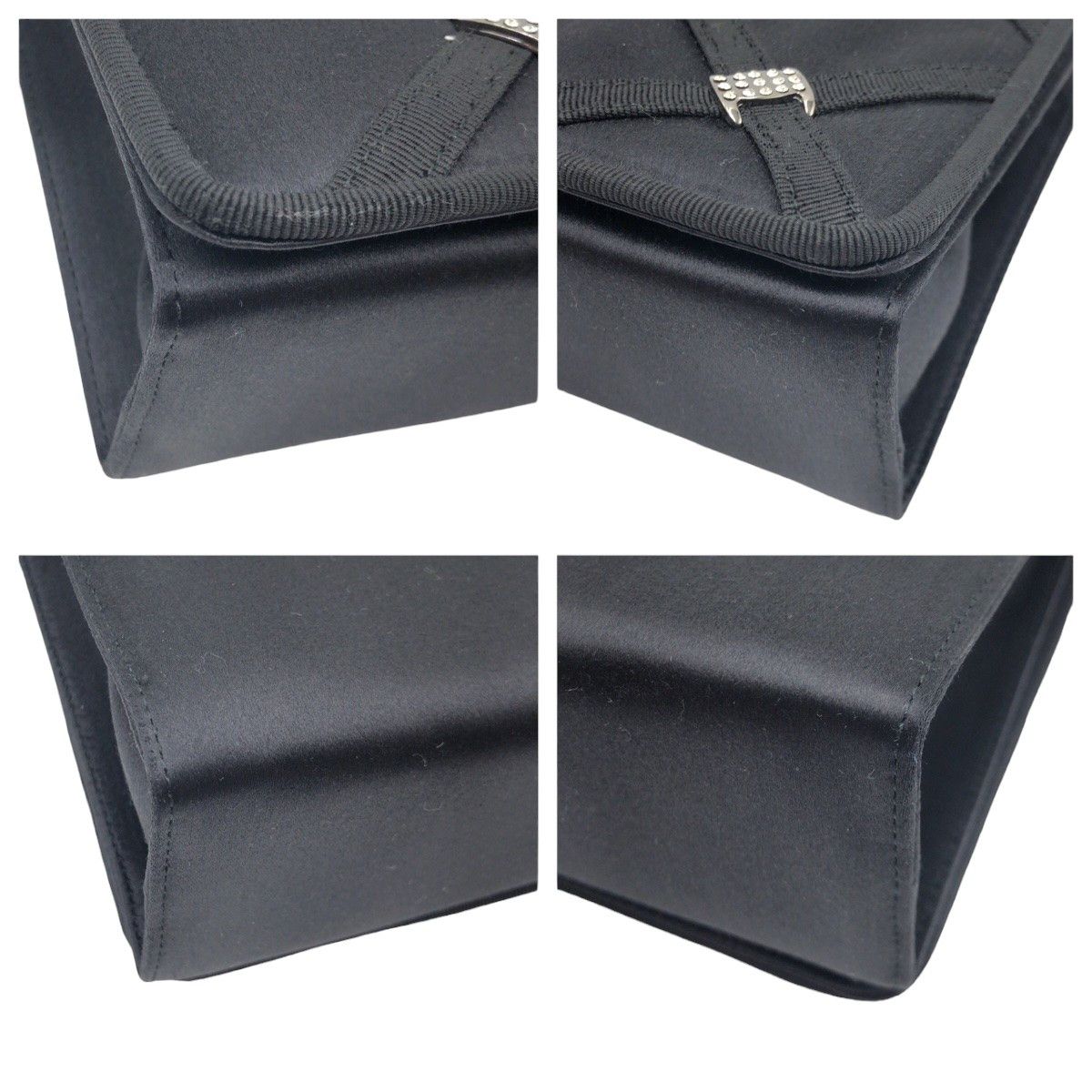 Salvatore Ferragamo Salvatore Ferragamo Salvatore Ferragamo Vara Rhinestone Satin Crossbody Canvas Crossbody Bag in Very Good Condition Size ONE SIZE - 5 Thumbnail