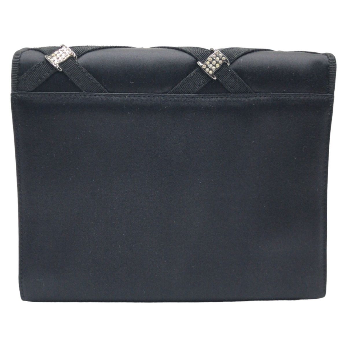 Salvatore Ferragamo Salvatore Ferragamo Salvatore Ferragamo Vara Rhinestone Satin Crossbody Canvas Crossbody Bag in Very Good Condition Size ONE SIZE - 3 Thumbnail