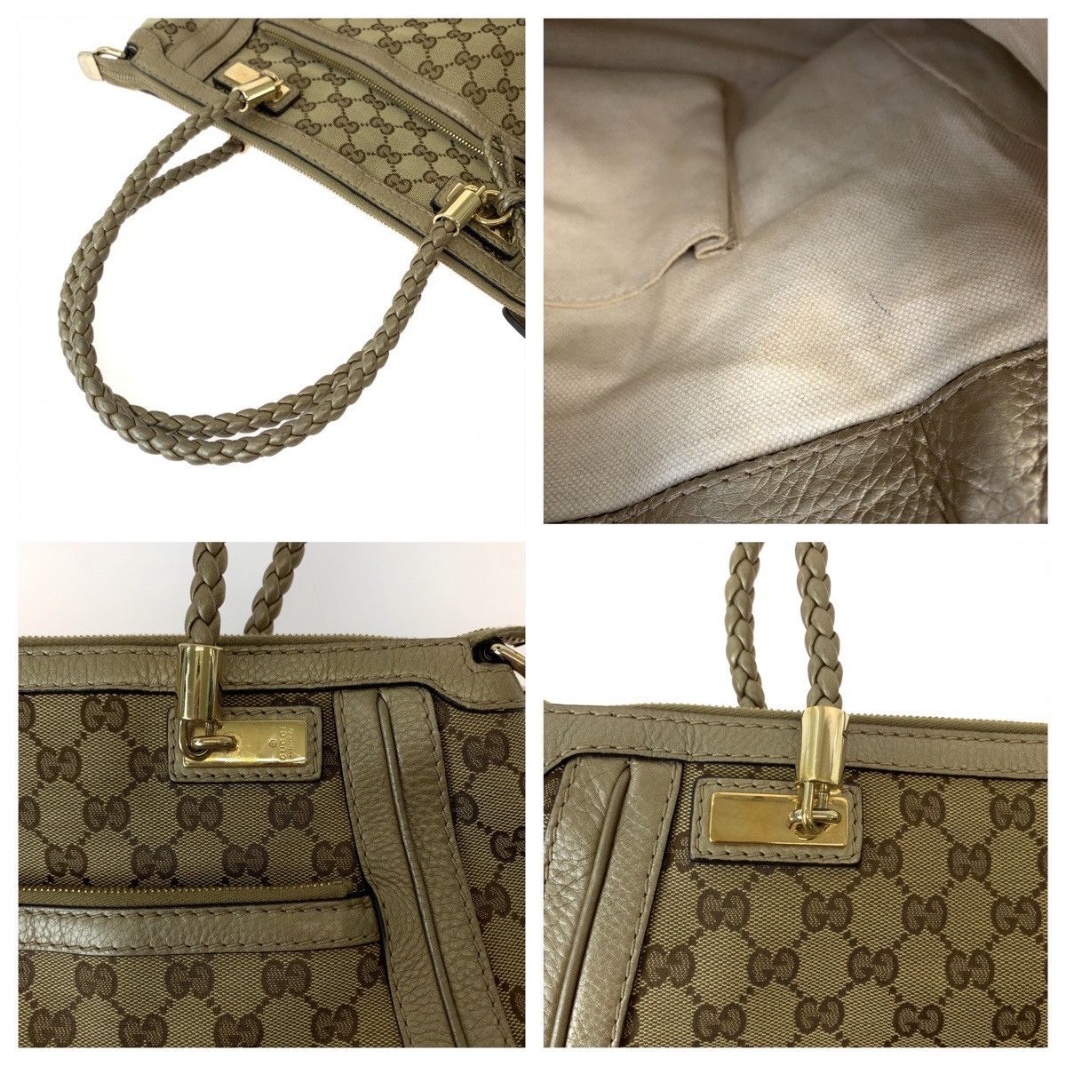 Gucci Gucci Gucci Bella Bamboo Ribbon Tassel Tote Bag Canvas Tote Bag 282300 in Very Good Condition Size ONE SIZE - 5 Thumbnail
