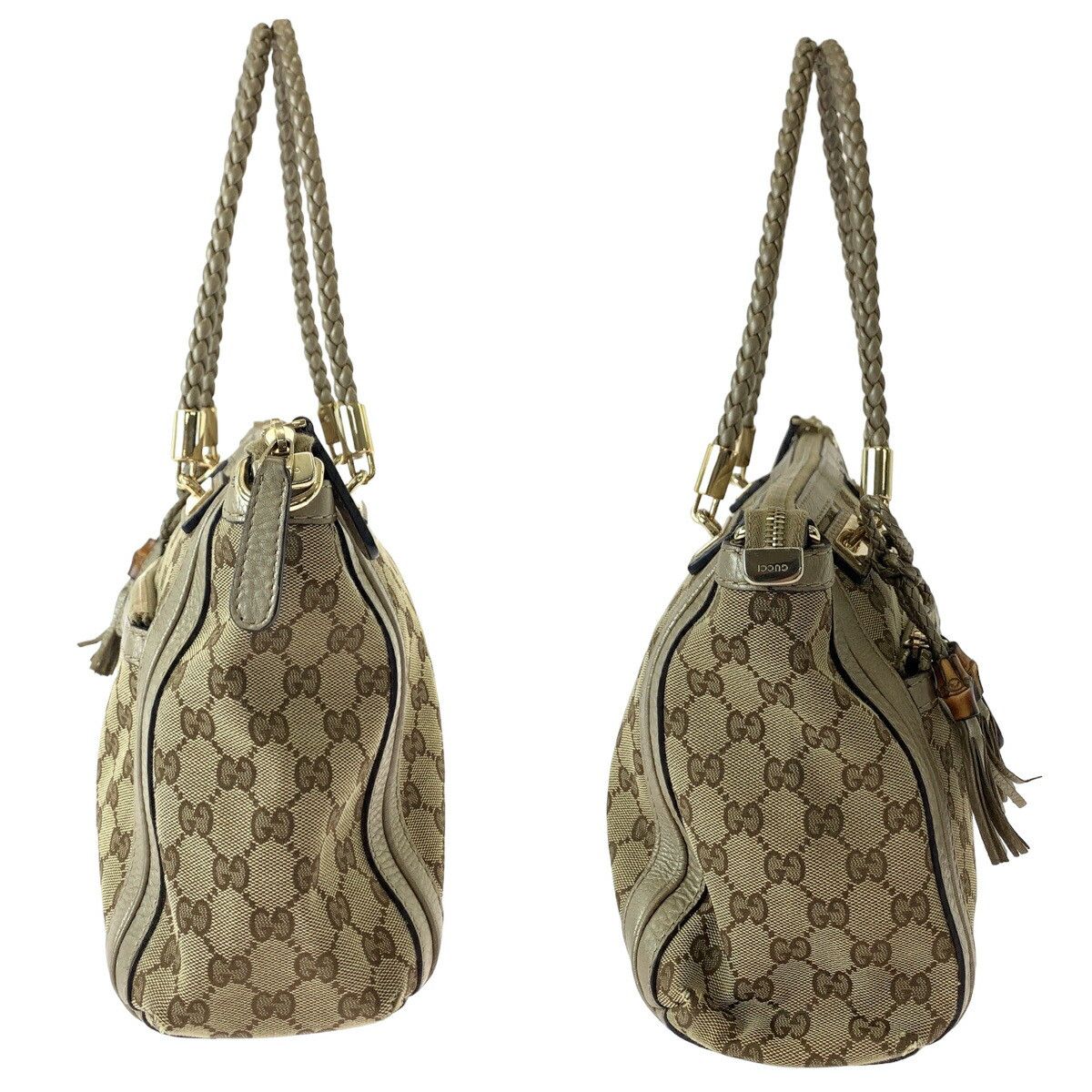 Gucci Gucci Gucci Bella Bamboo Ribbon Tassel Tote Bag Canvas Tote Bag 282300 in Very Good Condition Size ONE SIZE - 8 Thumbnail
