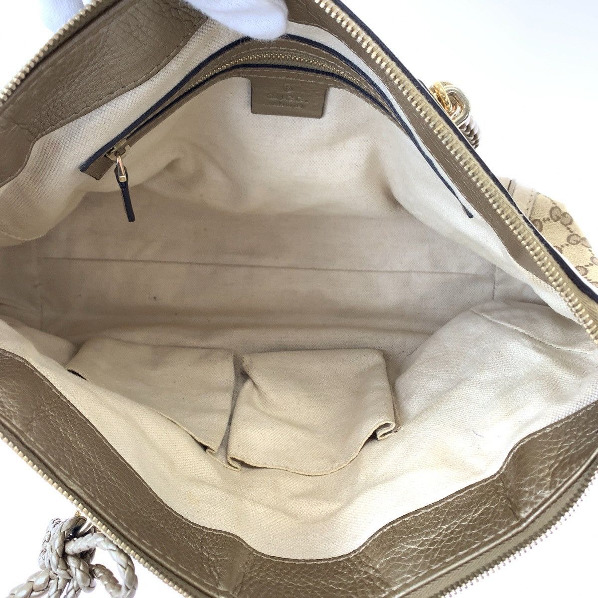 Gucci Gucci Gucci Bella Bamboo Ribbon Tassel Tote Bag Canvas Tote Bag 282300 in Very Good Condition Size ONE SIZE - 9 Thumbnail