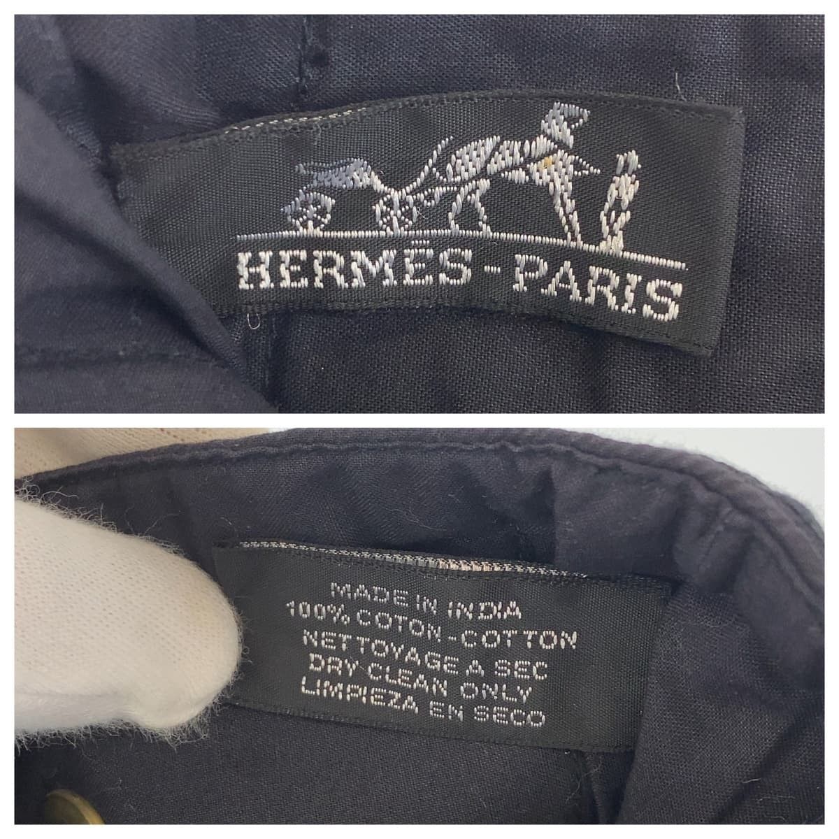 Hermes Hermes Hermes Canvas/Leather Amedaba Cabas de Poche Tote Bag Canvas Tote Bag in Very Good Condition Size ONE SIZE - 5 Thumbnail