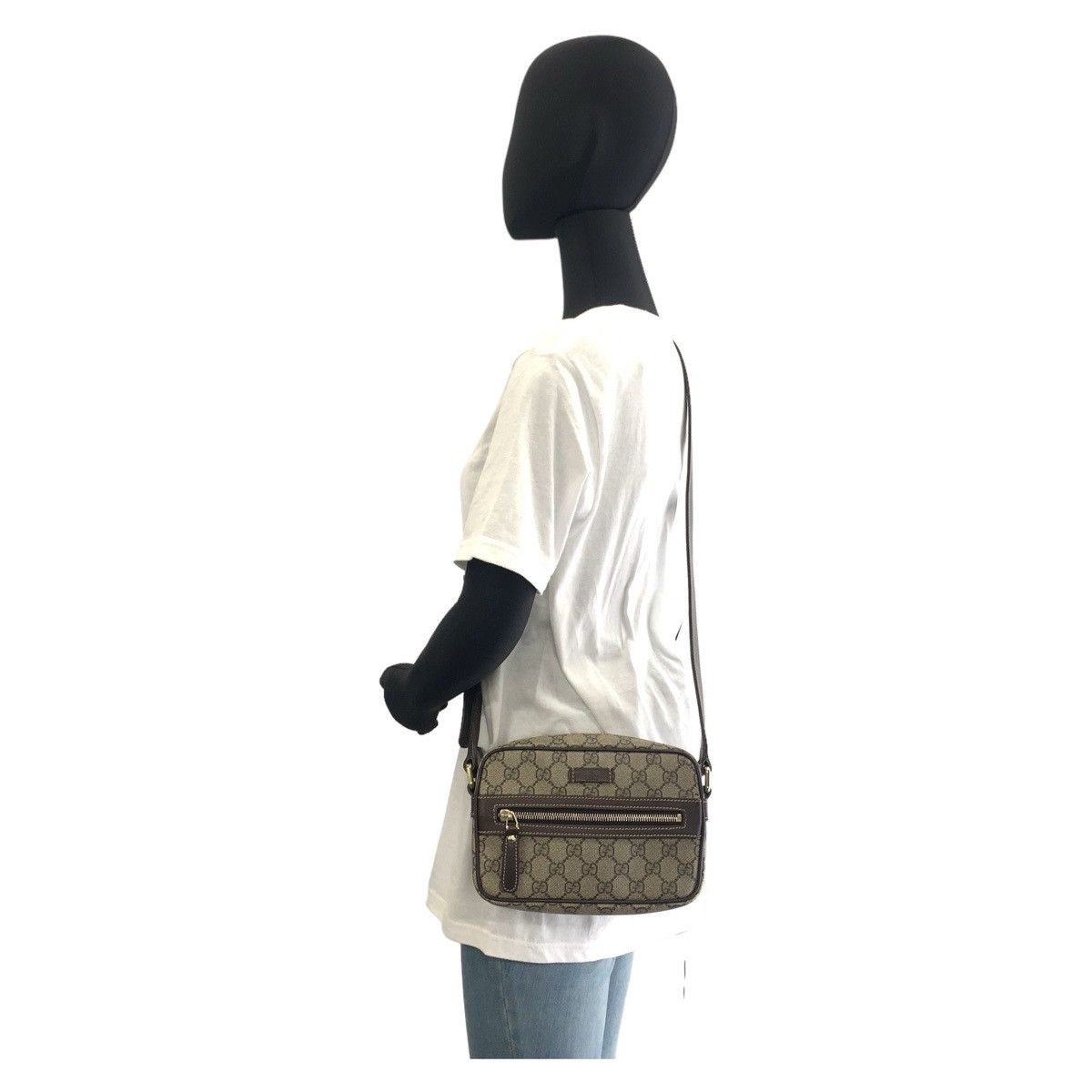Gucci Gucci Gucci GG Supreme PVC Shoulder Bag Canvas Crossbody Bag 201447 in Very Good Condition Size ONE SIZE - 9 Thumbnail