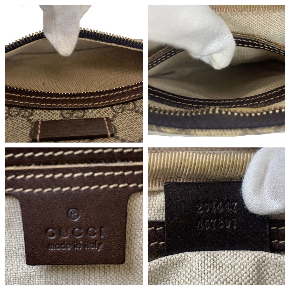 Gucci Gucci Gucci GG Supreme PVC Shoulder Bag Canvas Crossbody Bag 201447 in Very Good Condition Size ONE SIZE - 10 Thumbnail