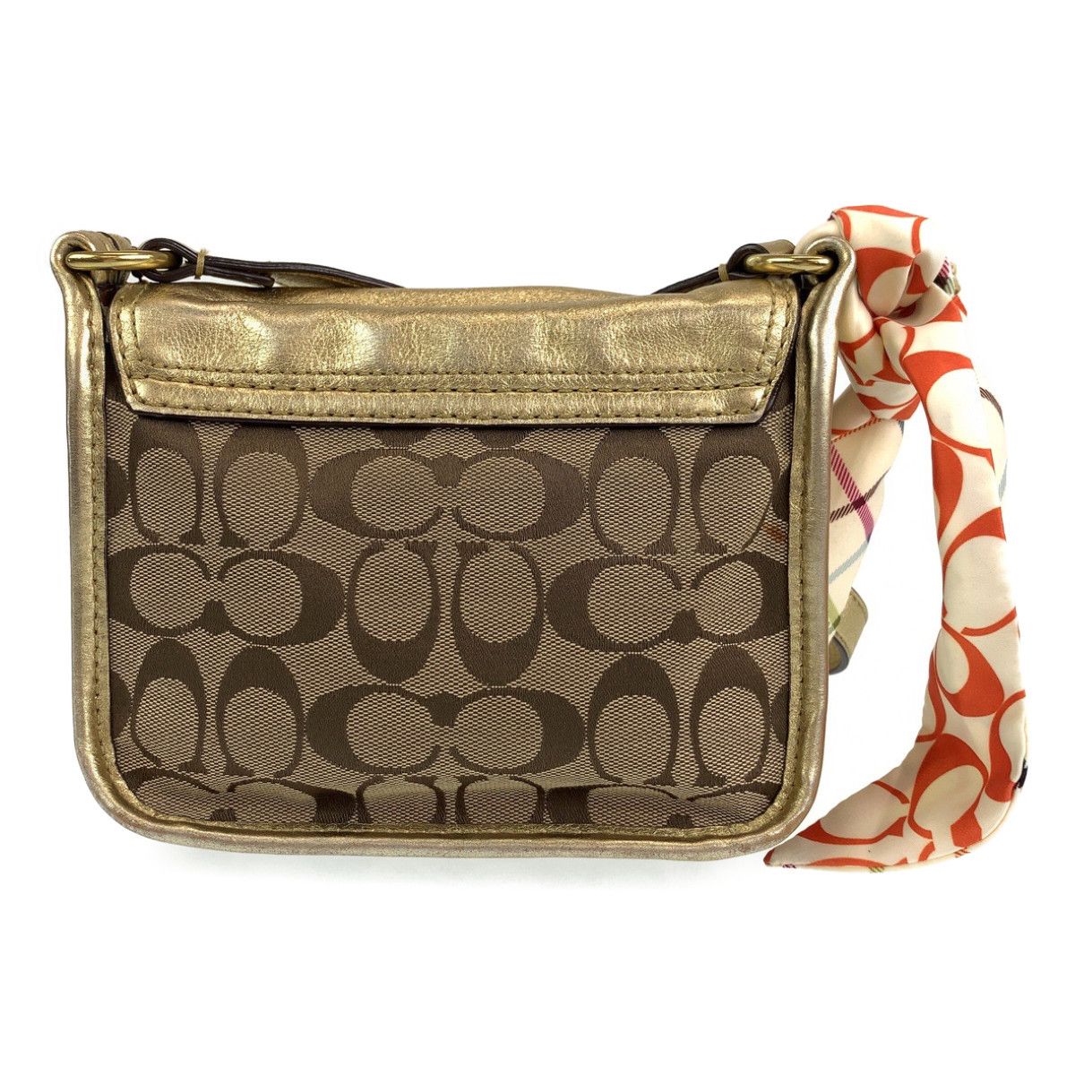 Coach Coach Coach Signature Canvas Leather Shoulder Bag Canvas Crossbody Bag 401751 in Very Good Condition Size ONE SIZE - 2 Thumbnail