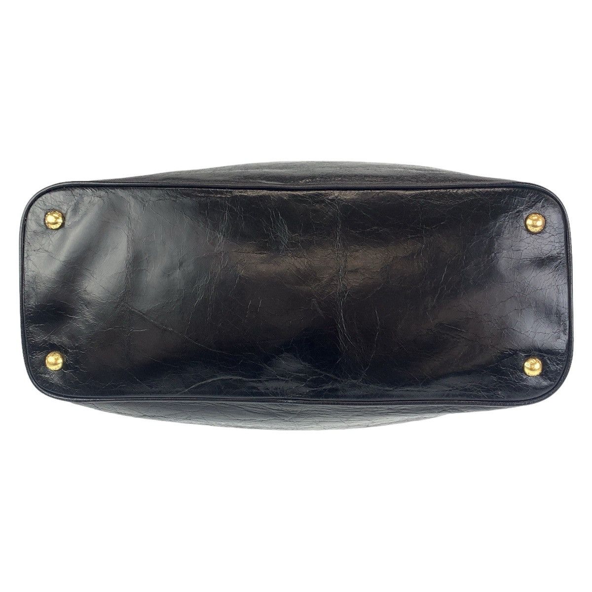 Prada Prada Prada Leather Handbag Brown Black Gold Leather Handbag in Great Condition Size ONE SIZE - 8 Thumbnail