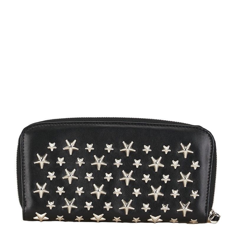 Jimmy Choo Jimmy Choo Jimmy Choo Star Studs Leather Zip Wallet Leather Long Wallet in Very Good Condition Size ONE SIZE - 3 Thumbnail