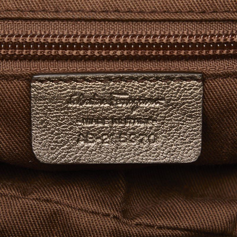 Salvatore Ferragamo Salvatore Ferragamo Salvatore Ferragamo Gancini Leather Handbag Leather Handbag in Very Good Condition Size ONE SIZE - 9 Thumbnail