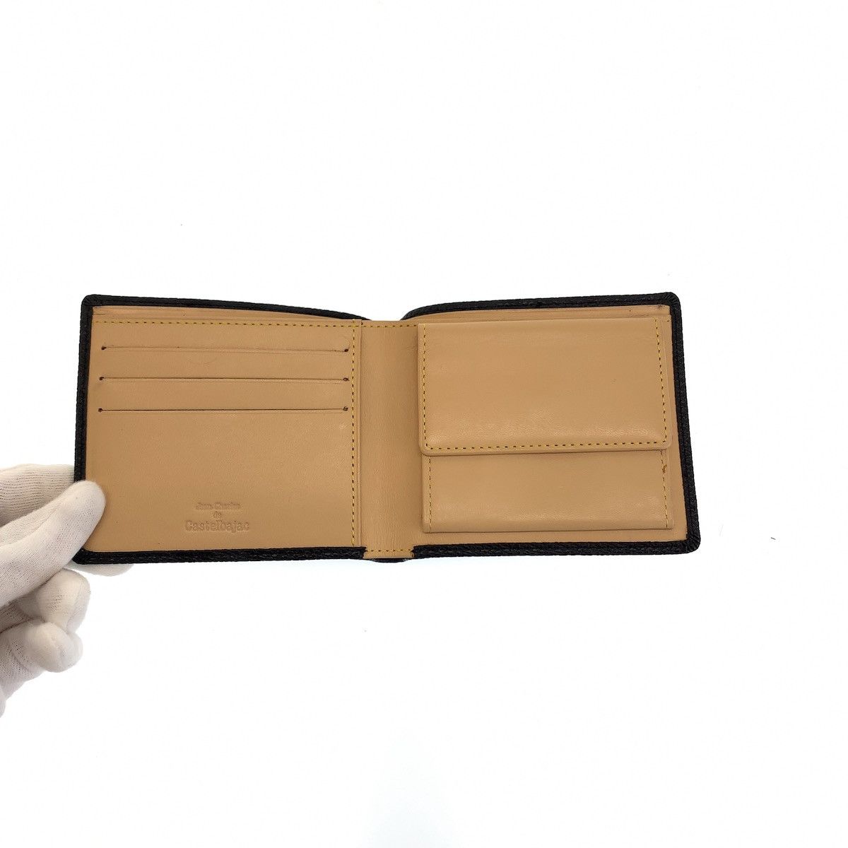 Other Other JC de CASTELBAJAC Black Leather Compact Wallet Leather Short Wallet 408369 in Very Good Condition Size ONE SIZE - 3 Thumbnail