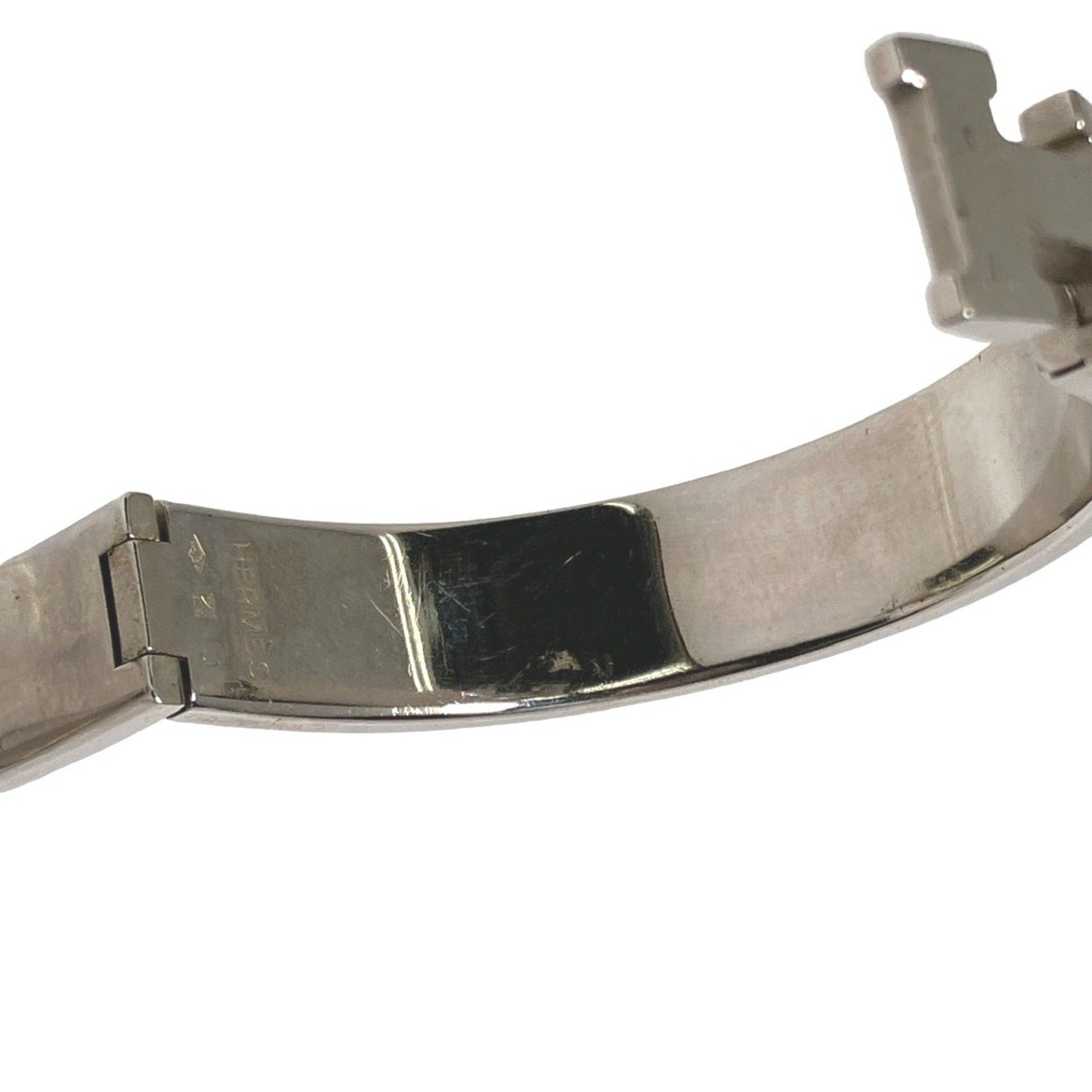 Hermes Hermes Bangle Bracelet Click Clack Metal White x Silver Size ONE SIZE - 7 Thumbnail