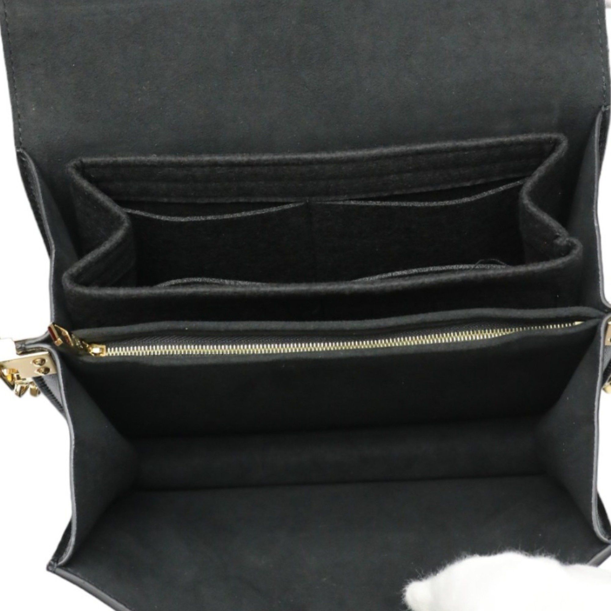 Louis Vuitton Louis Vuitton Shoulder Bag Dauphine MM LV Lock Chain Calfskin M55821 Noir Size ONE SIZE - 17 Thumbnail
