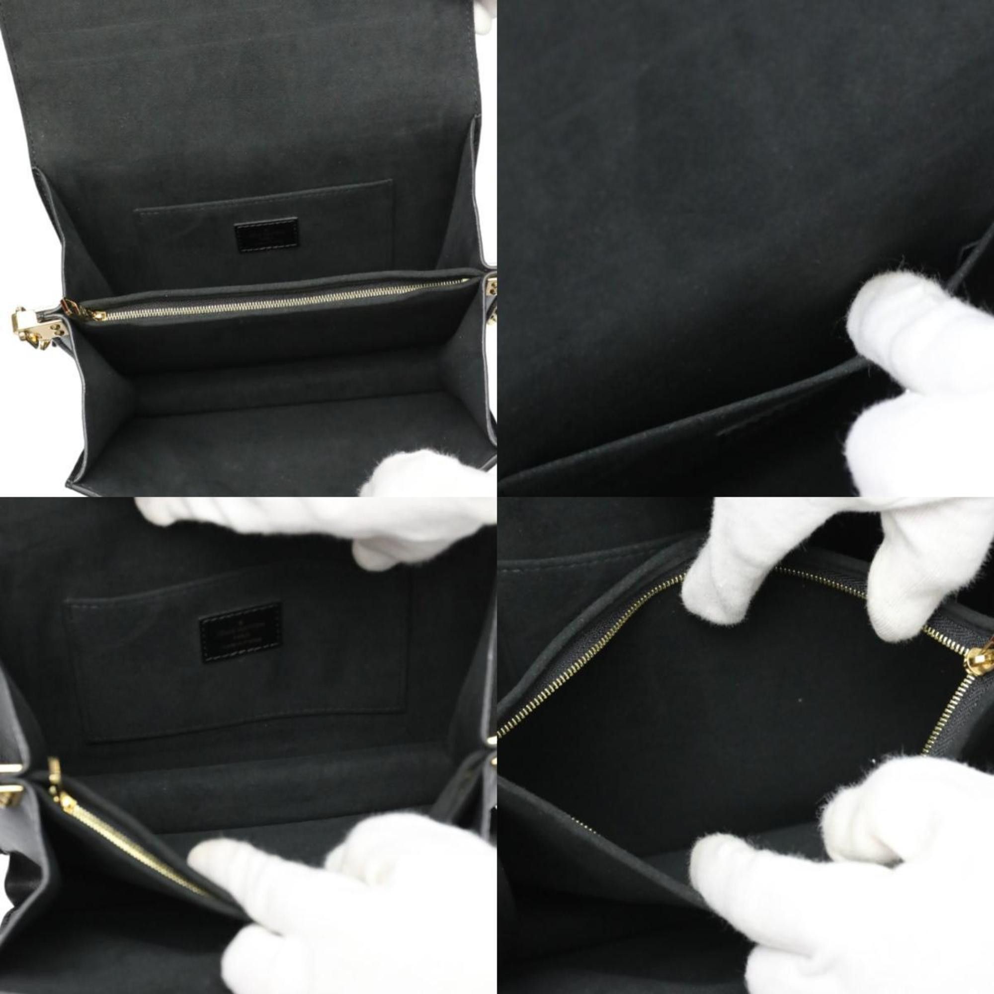 Louis Vuitton Louis Vuitton Shoulder Bag Dauphine MM LV Lock Chain Calfskin M55821 Noir Size ONE SIZE - 18 Thumbnail