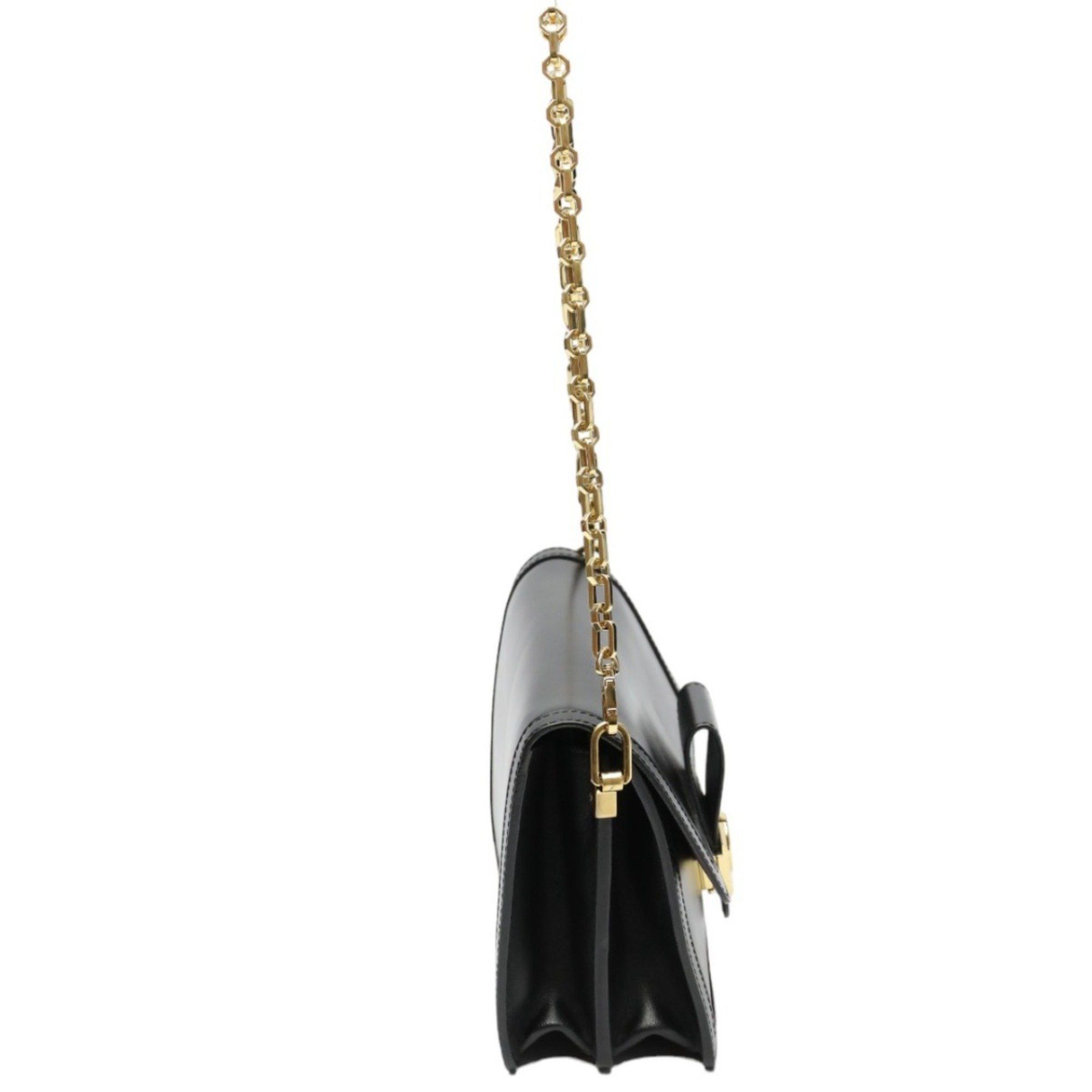 Louis Vuitton Louis Vuitton Shoulder Bag Dauphine MM LV Lock Chain Calfskin M55821 Noir Size ONE SIZE - 4 Thumbnail