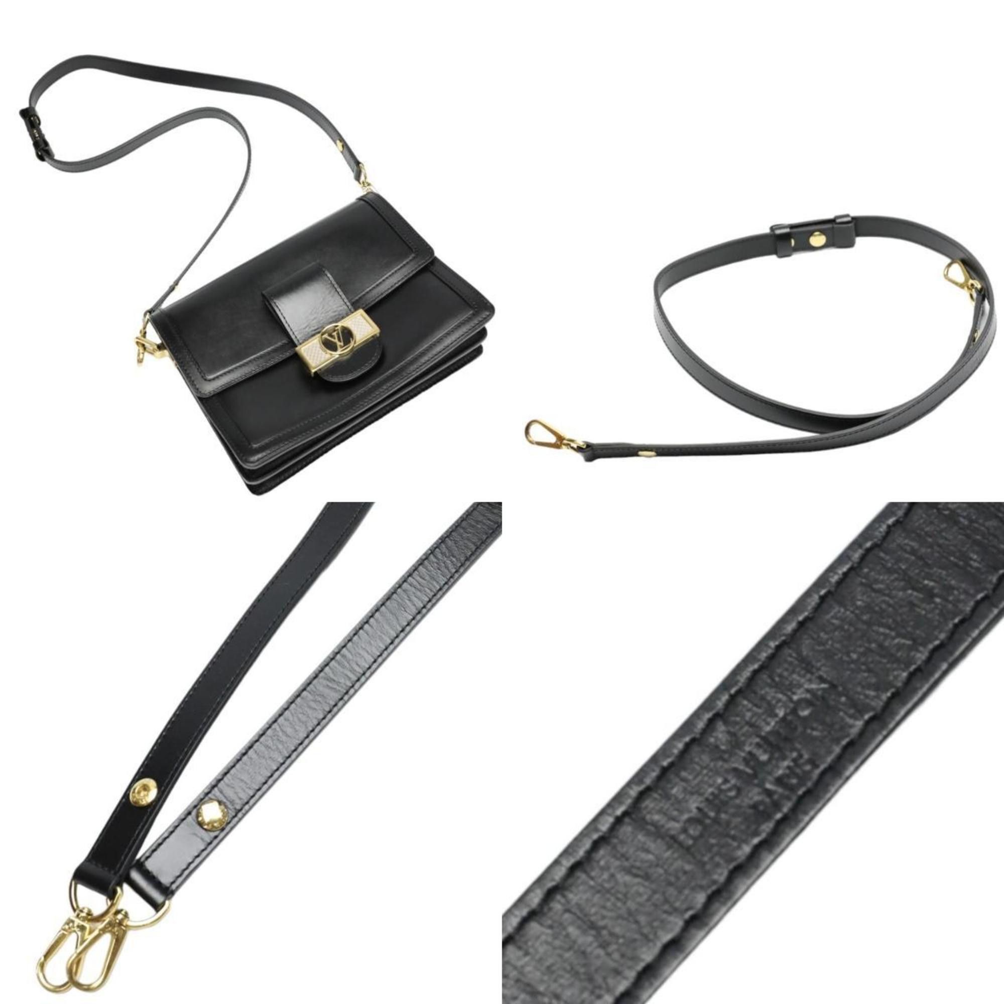 Louis Vuitton Louis Vuitton Shoulder Bag Dauphine MM LV Lock Chain Calfskin M55821 Noir Size ONE SIZE - 20 Thumbnail