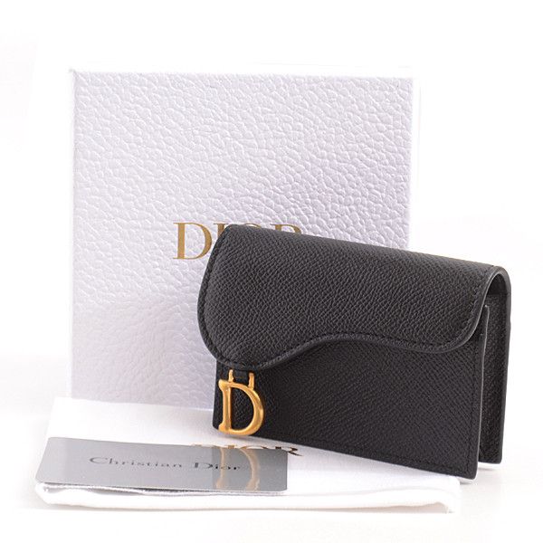 Dior Dior Dior Saddle Card Holder Black Leather Business card case S5611CBAA in Great Condition Size ONE SIZE - 10 Thumbnail