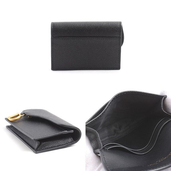 Dior Dior Dior Saddle Card Holder Black Leather Business card case S5611CBAA in Great Condition Size ONE SIZE - 2 Thumbnail