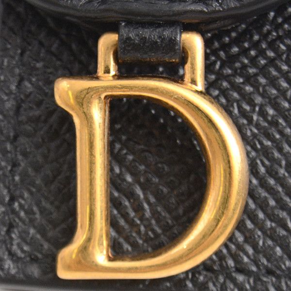 Dior Dior Dior Saddle Card Holder Black Leather Business card case S5611CBAA in Great Condition Size ONE SIZE - 4 Thumbnail