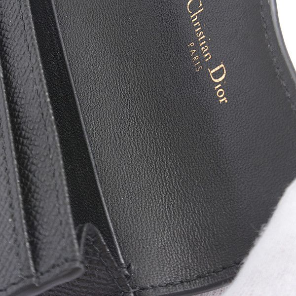 Dior Dior Dior Saddle Card Holder Black Leather Business card case S5611CBAA in Great Condition Size ONE SIZE - 6 Thumbnail
