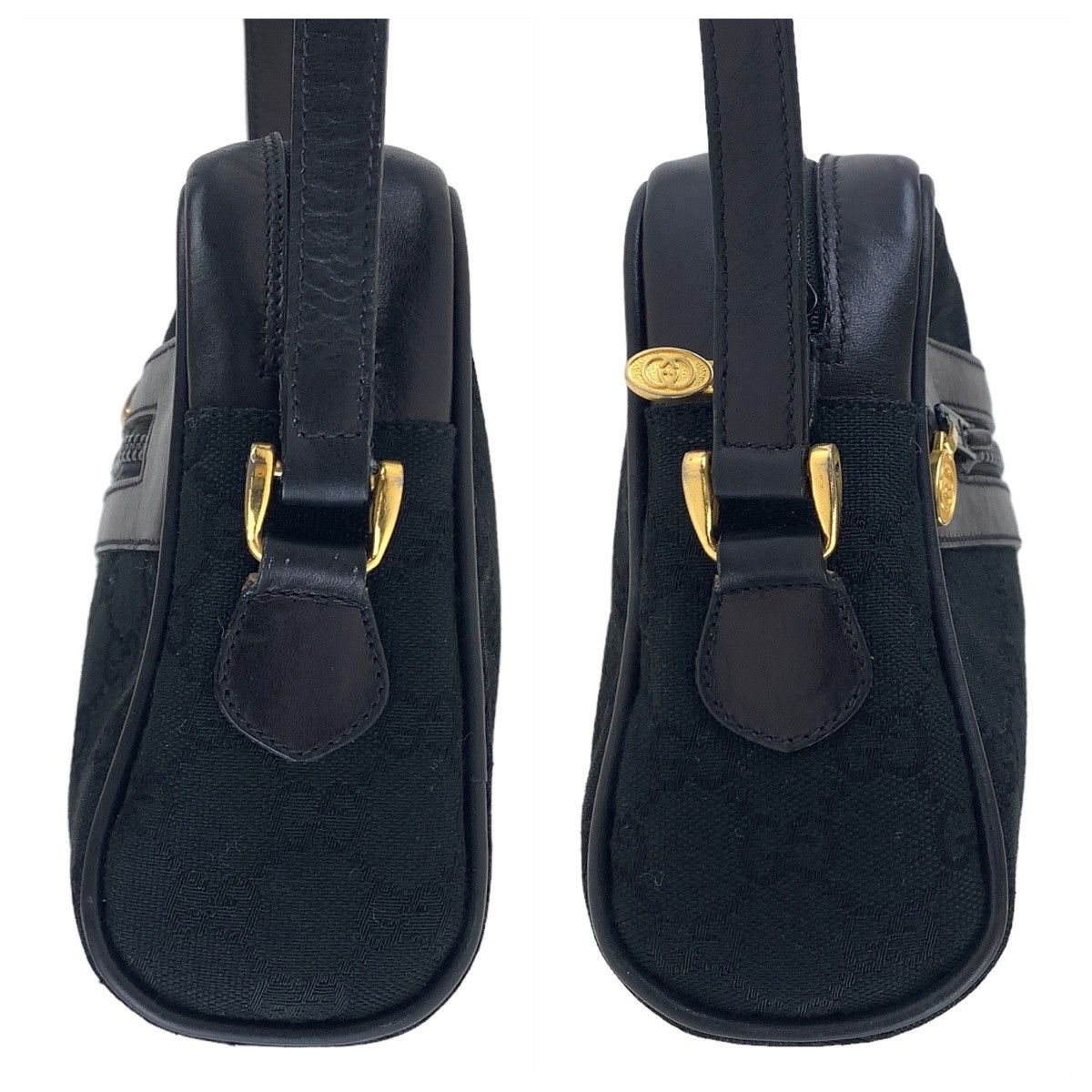 Gucci Gucci Gucci Vintage GG Canvas Leather Shoulder Bag Canvas Crossbody Bag 370013653 Size ONE SIZE - 6 Thumbnail